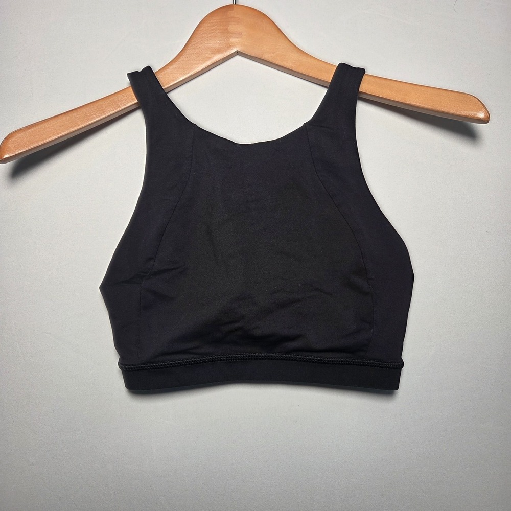 Lululemon Free‎ To Be Serene Bra *High Neck Black SIZE 6 No Padding - Picture 2 of 8